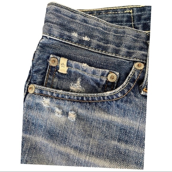 Big Star Joey Distressed Boyfriend Blue Jean Denim Shorts, Women’s Size 25 - Picture 6 of 12